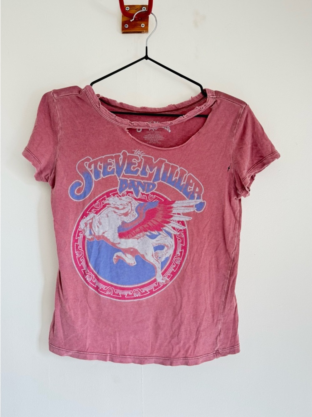 Vintage Steve Miller Band Graphic Tee - Rose Pink
